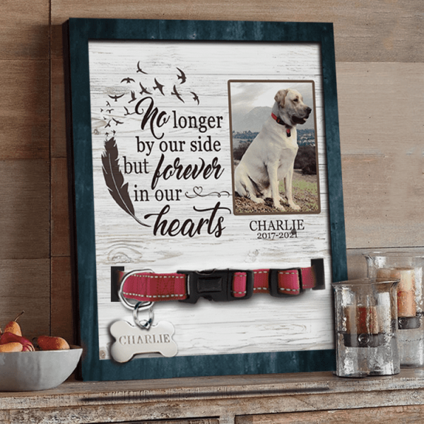 No Longer By Our Side, But Forever In Our Hearts - Pet Memorial Sign