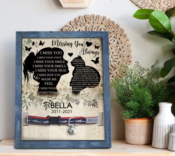 Missing You Always, Personalized Pet Memorial Sign, Gifts For Pet Loss