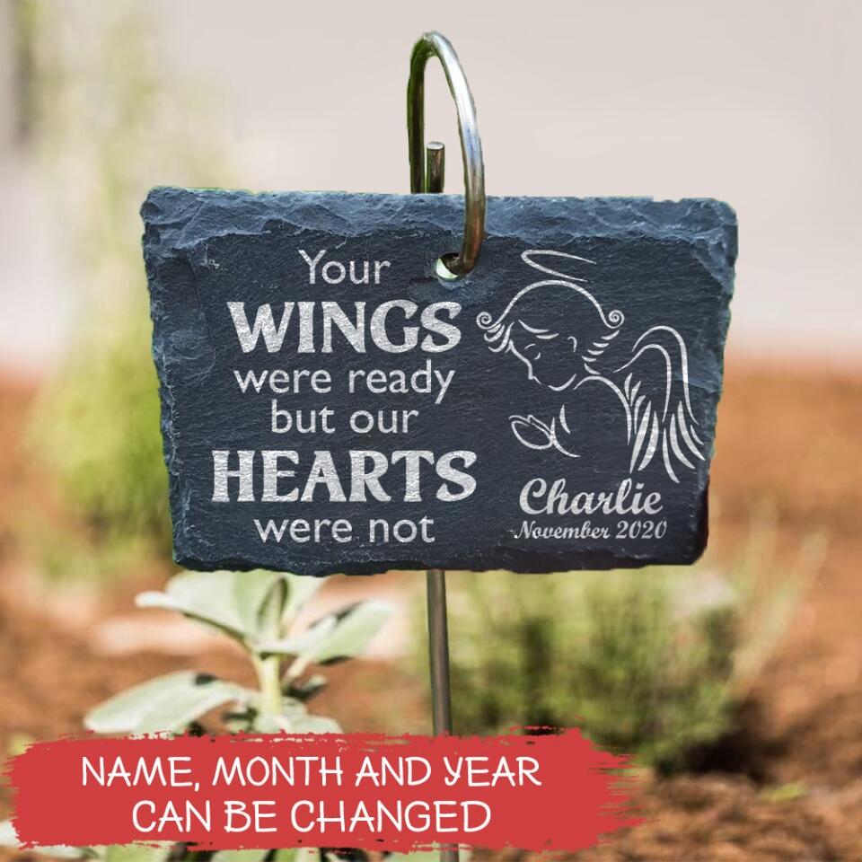 Personalized Slate Plaque Baby / Baby loss / Adult Loss / Oval Memorial Plaque / Bereavement Gift / Garden Memorial
