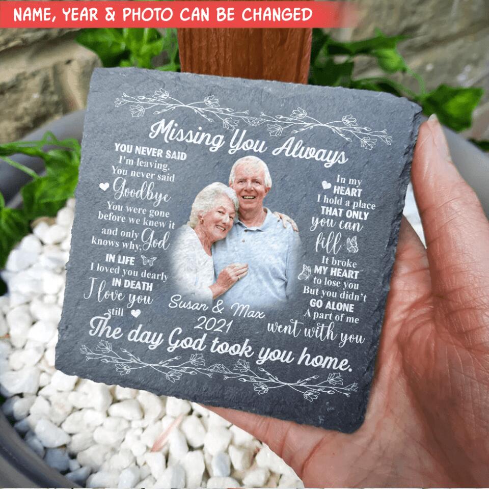Memorial Poem Stone For Loss Of Loved One, Bereavement Poem, In Loving Memory Stone, Missing You Always, Memorial Photo Gift