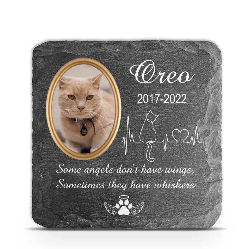Some Angels Don't have Wings, Cat Memorial - Personalized Memorial Stone