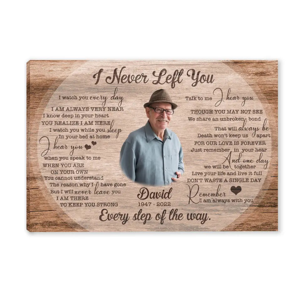 I Never Left You - Personalized Canvas, Memorial Gift