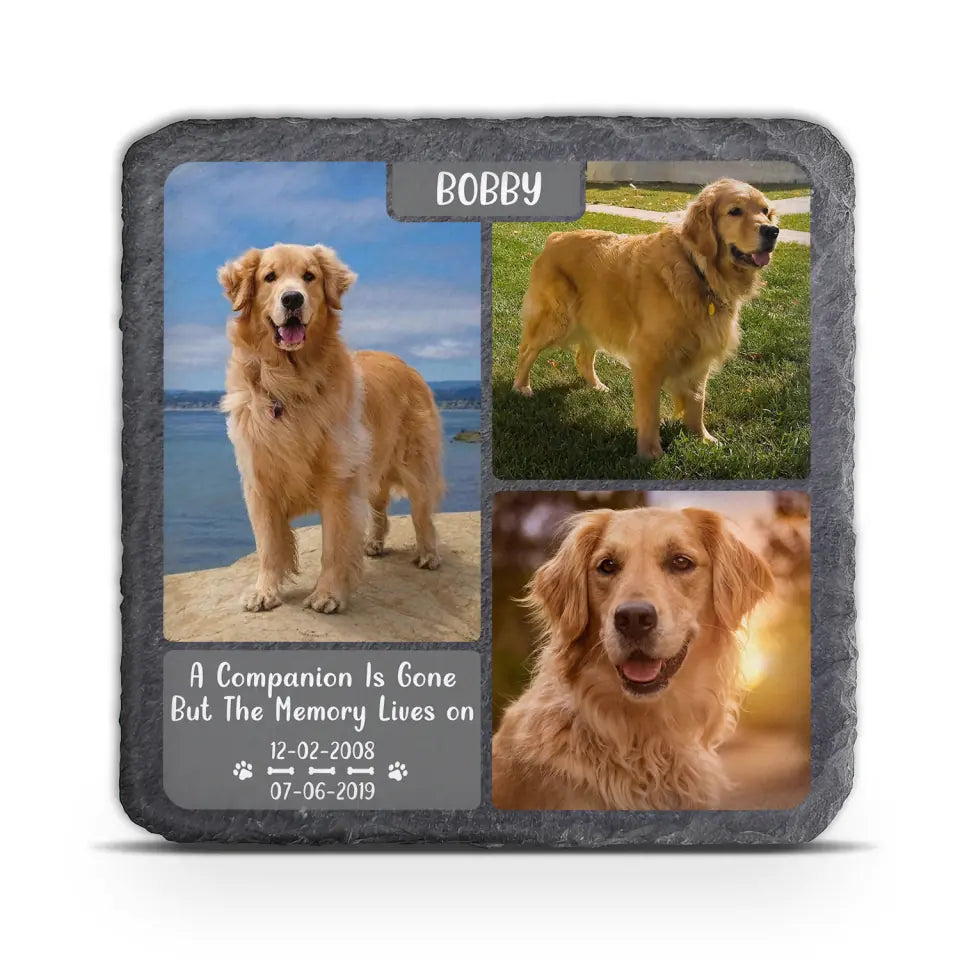 A Companion Is Gone But The Memory Lives On - Personalized Memorial Stone, Gift For Dog Lover