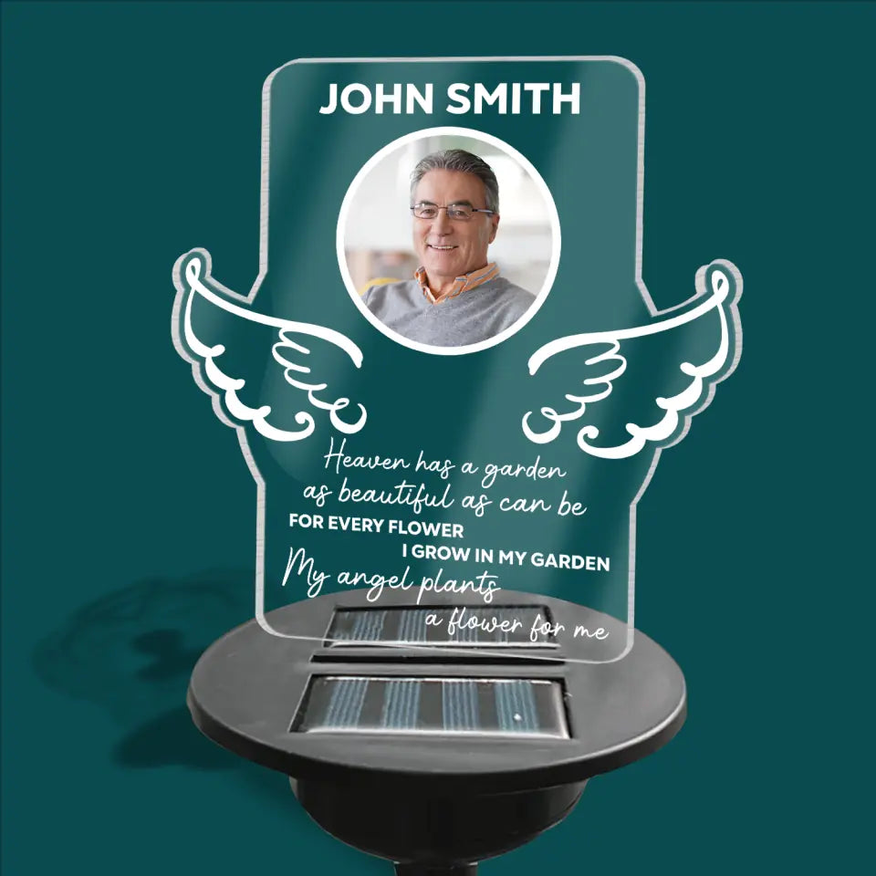 Heaven Has A Garden As Beautiful As Can Be - Personalized Memorial Solar Light