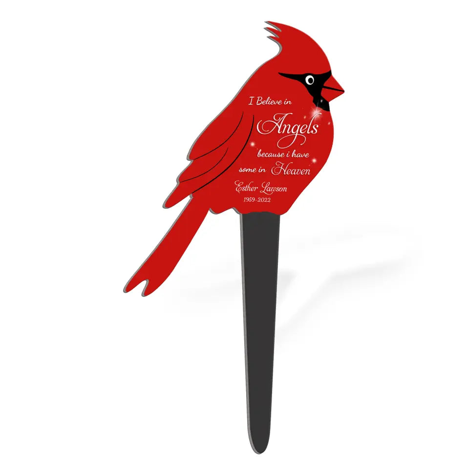 I Believe In Angels Because I Have Some In Heaven - Personalized Memorial Plaque Stake, Memorial Gift