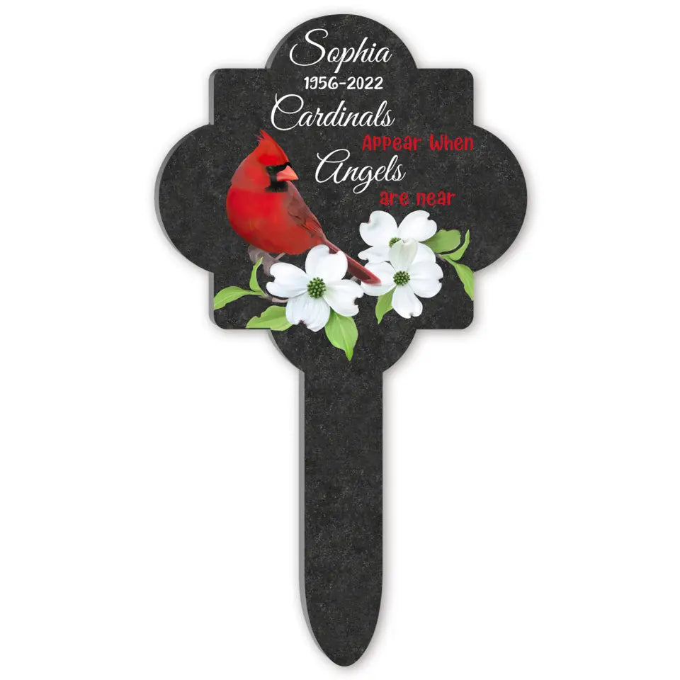 Cardinals Appear When Angels - Personalized Plaque Stake, Memorial Gift