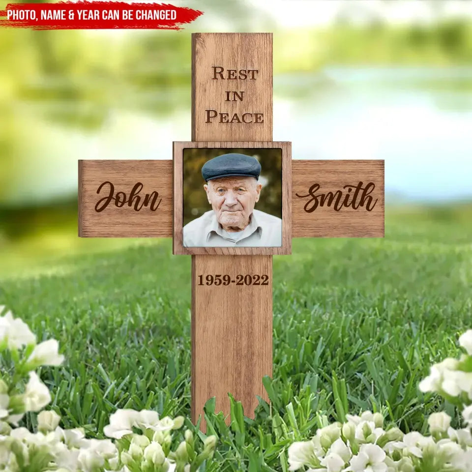 Rest In Peace - Personalized Plaque Stake, Memorial Gift