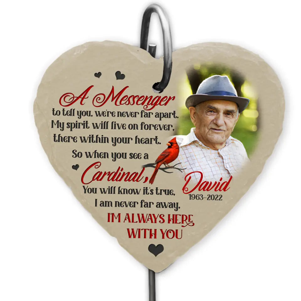 A Messenger To Tell You - Personalized Garden Slate, Memorial Gift