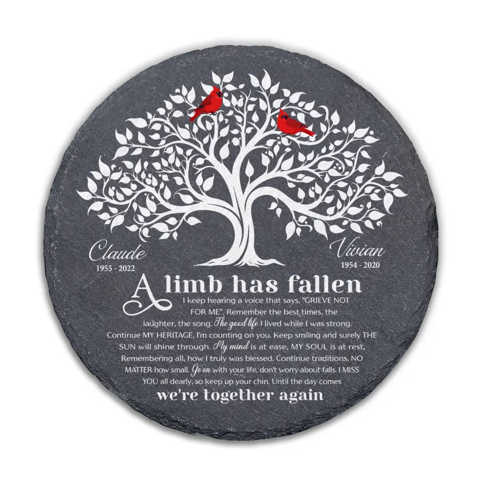 A Limb Has Fallen From The Family Tree - Personalized Garden Stone