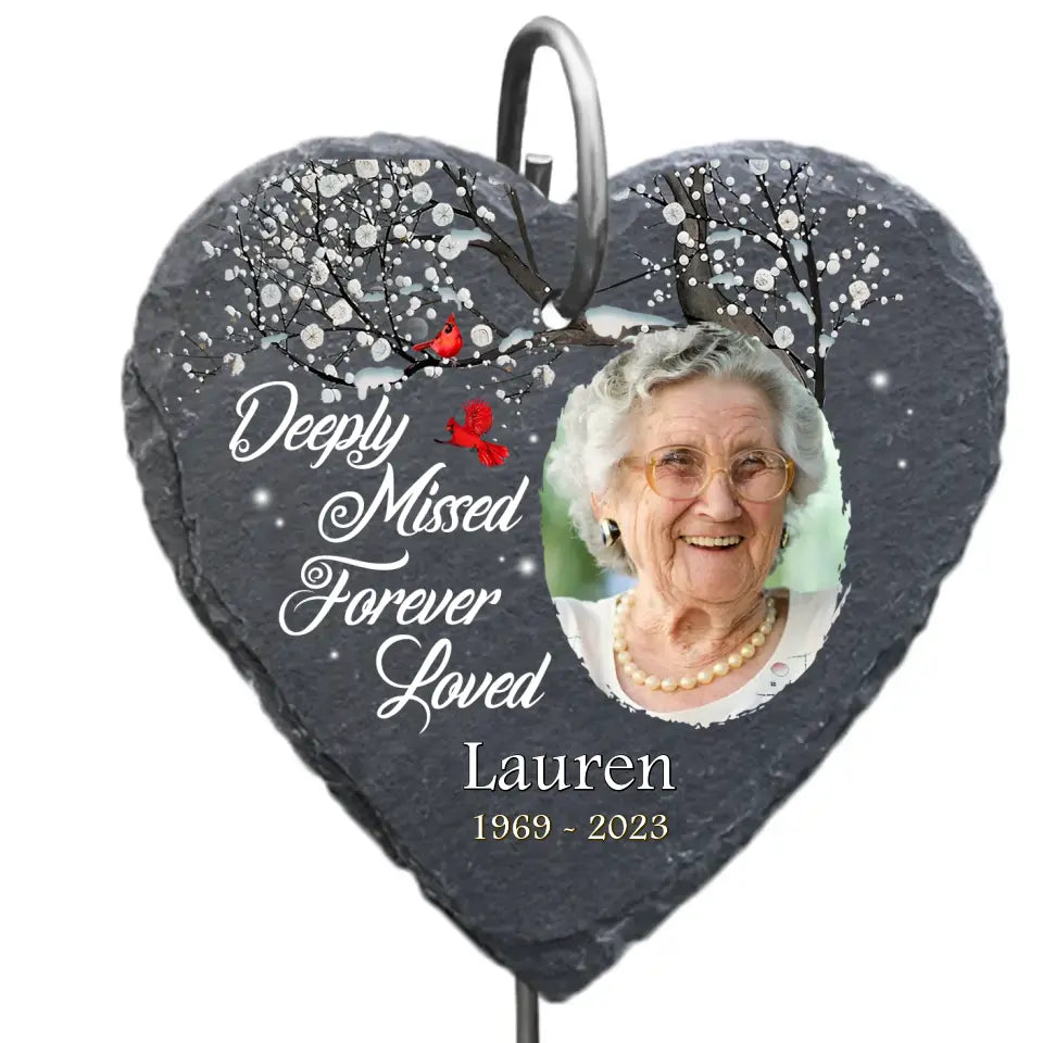 Deeply Missed Forever Loved - Personalized Garden Slate - GS63