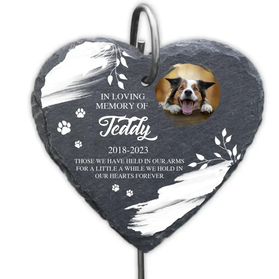 Those We Have Held In Our Arms - Personalized Memorial Garden Slate, Pet Loss Gift - GS70