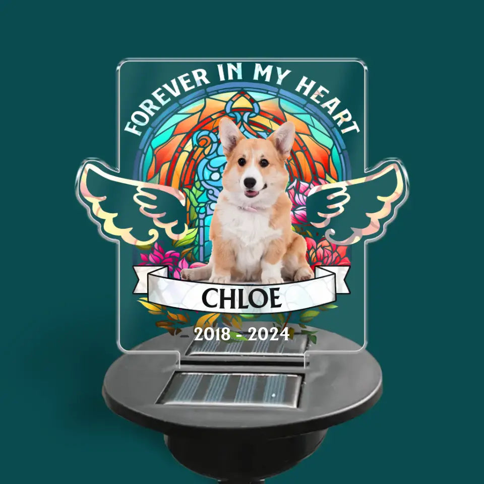 Forever In My Heart - Personalized Solar Light, Pet Loss Gift - SL141