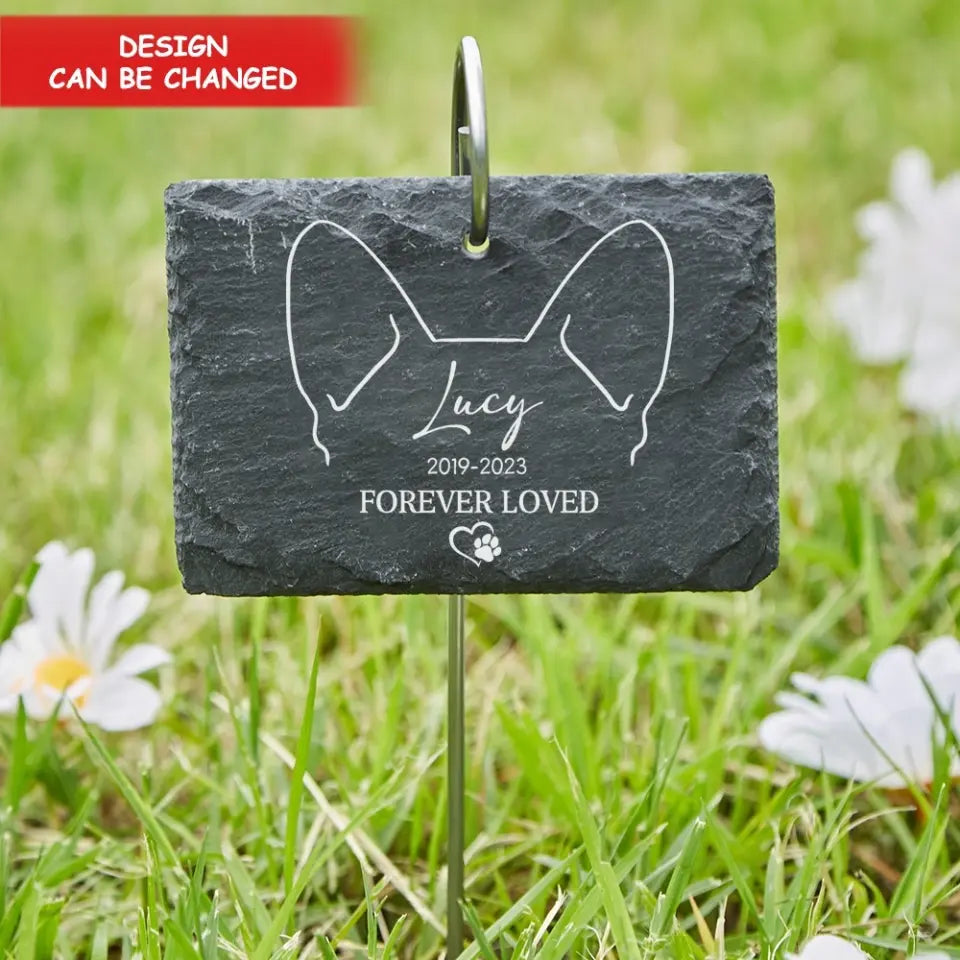 We Will Always Love And Remember You - Personalized Garden Slate, Custom Dog Ears, Pet Loss Gifts - GS73