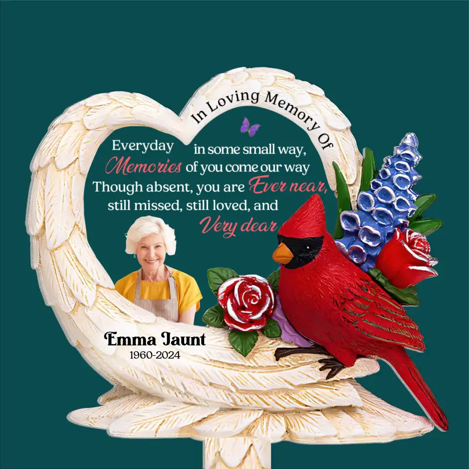 Everyday In Some Small Way Memories Of You Come Our Way - Personalized Plaque Stake, Loss Of Loved One, Loss Of Mom, Loss Of Dad - PS82