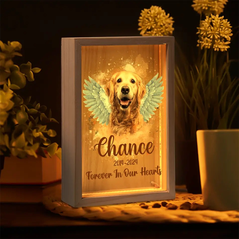 Forever In Our Hearts - Personalized Frame Light Box, Gift For Dog Lover - FLB01