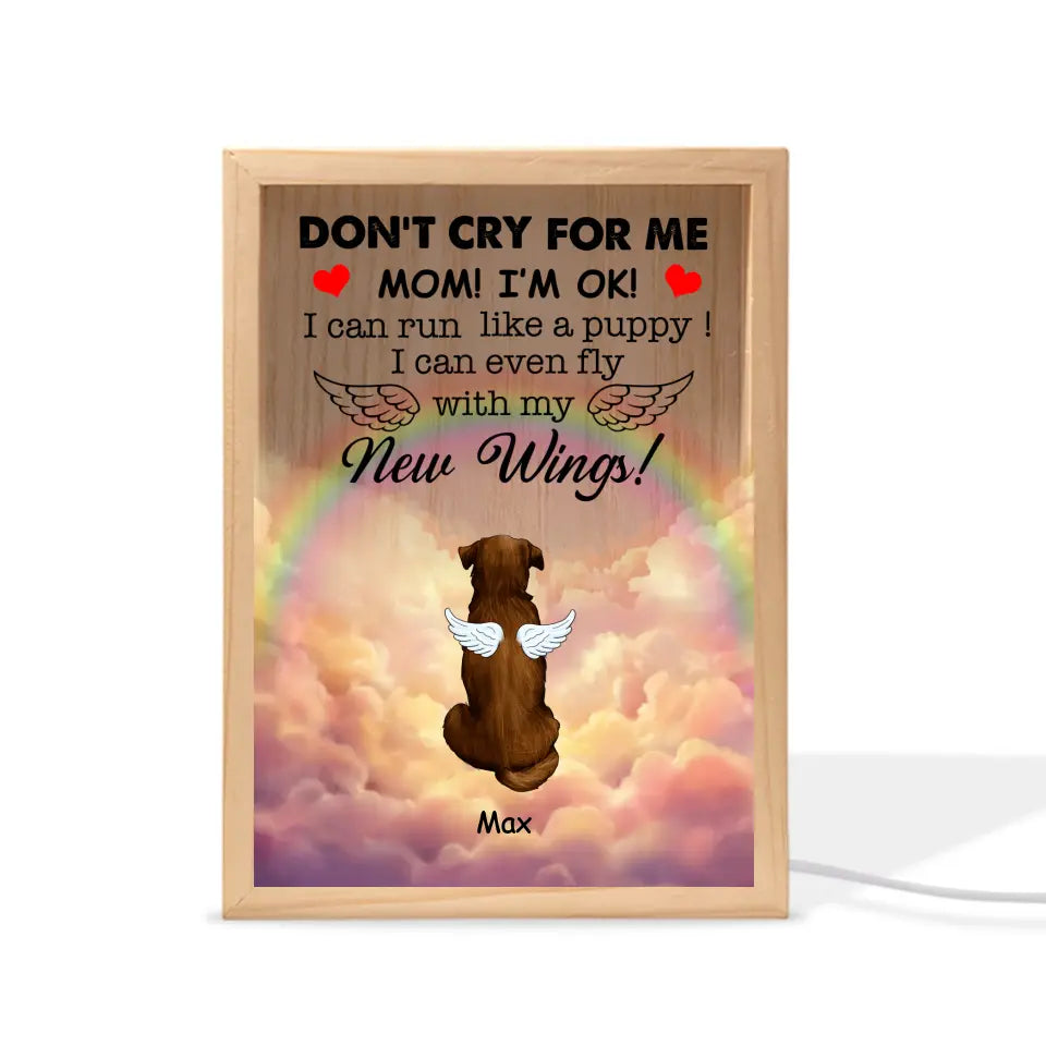 I Can Run Like A Puppy, I Can Even Fly With My New Wings - Personalized Frame Light Box - FLB06