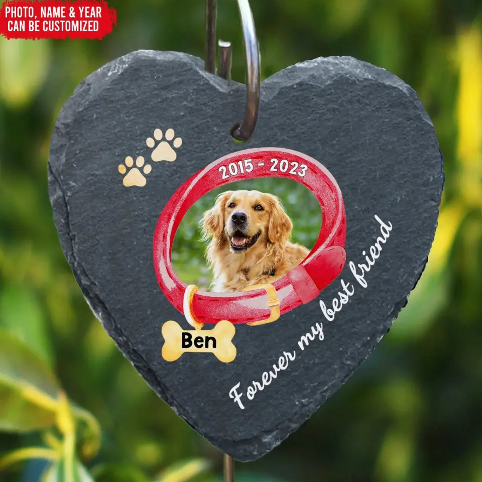Forever My Best Friend - Personalized Slate, Gift For Dog Lover, Memorial Gifts - GS78
