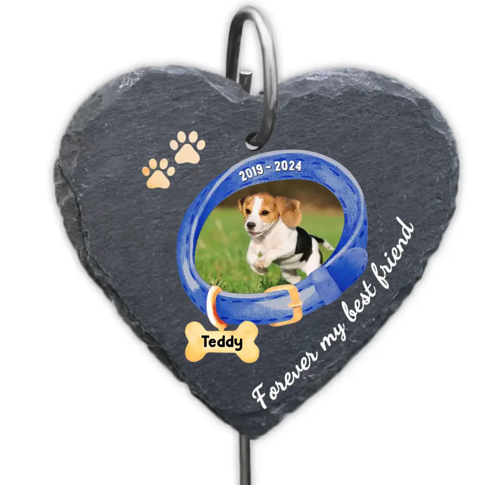 Forever My Best Friend - Personalized Slate, Gift For Dog Lover, Memorial Gifts - GS78