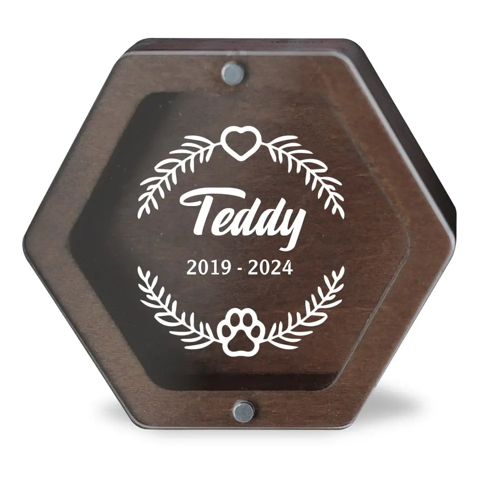 Custom Pet Paw Loss Gift - Personalized Memorial Box, Memorial Gift, Loss Of Dog, Loss Of Cat Gift - MB13