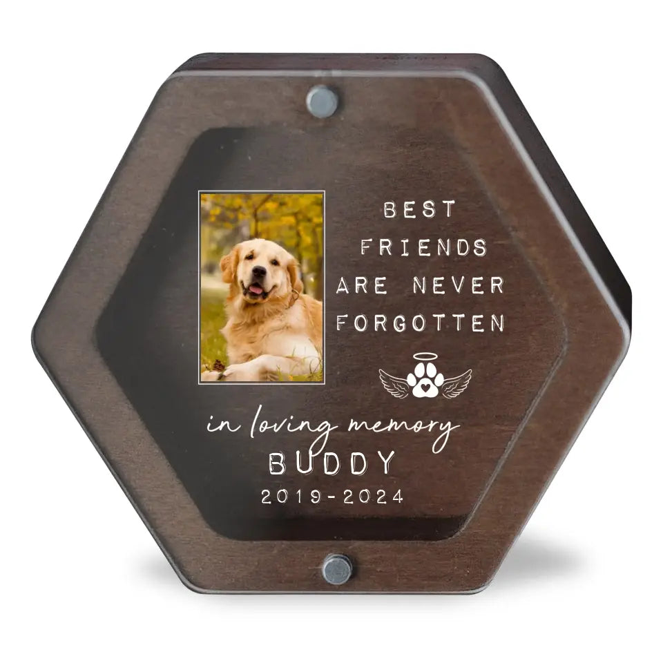 In Loving Memory, Best Friend Are Never Forgotten - Personalized Memorial Box, Unique Gift For Pet Loss - MB14