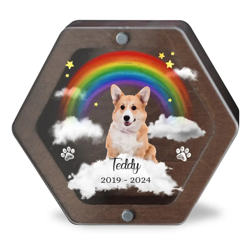 Pet Memorial Rainbow Bridge - Personalized Memorial Box, Keepsake Pet, Gift For Pet Lover - MB16