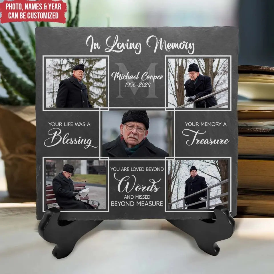 Your Life Was A Blessing Your Memory A Treasure - Personalized Memorial Stone - MS98