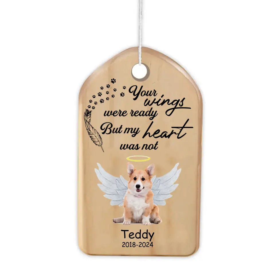 Your Wings Were Ready But My Heart Was Not - Personalized Wind Chimes, Pet Loss Gift - WC13