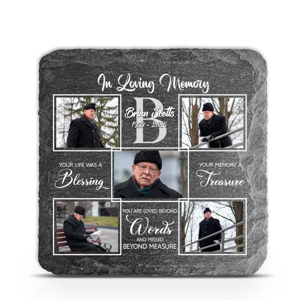 Your Life Was A Blessing Your Memory A Treasure - Personalized Memorial Stone - MS98