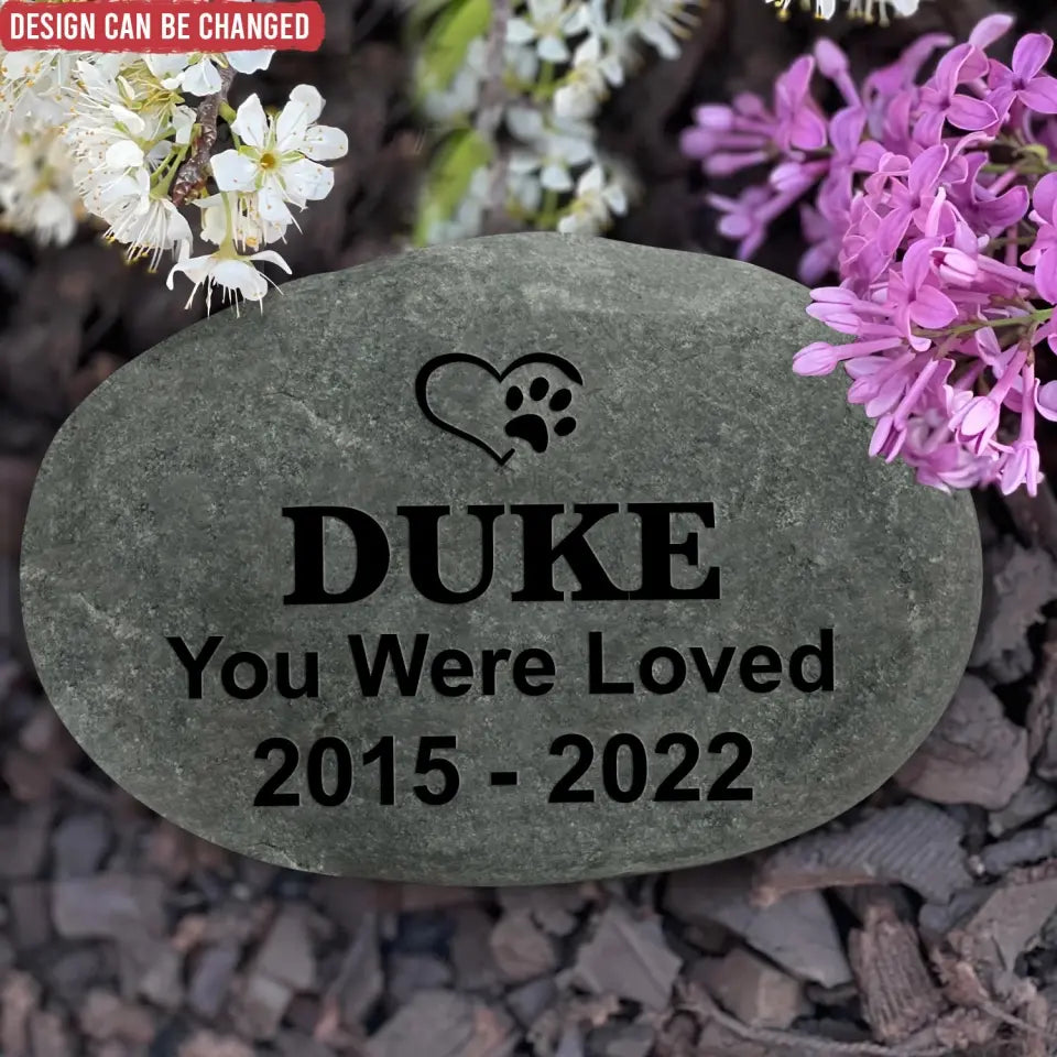 Forever Loved - Pet Memorial Stone River Rock, Pet Lover Memorial Gift - SRR02