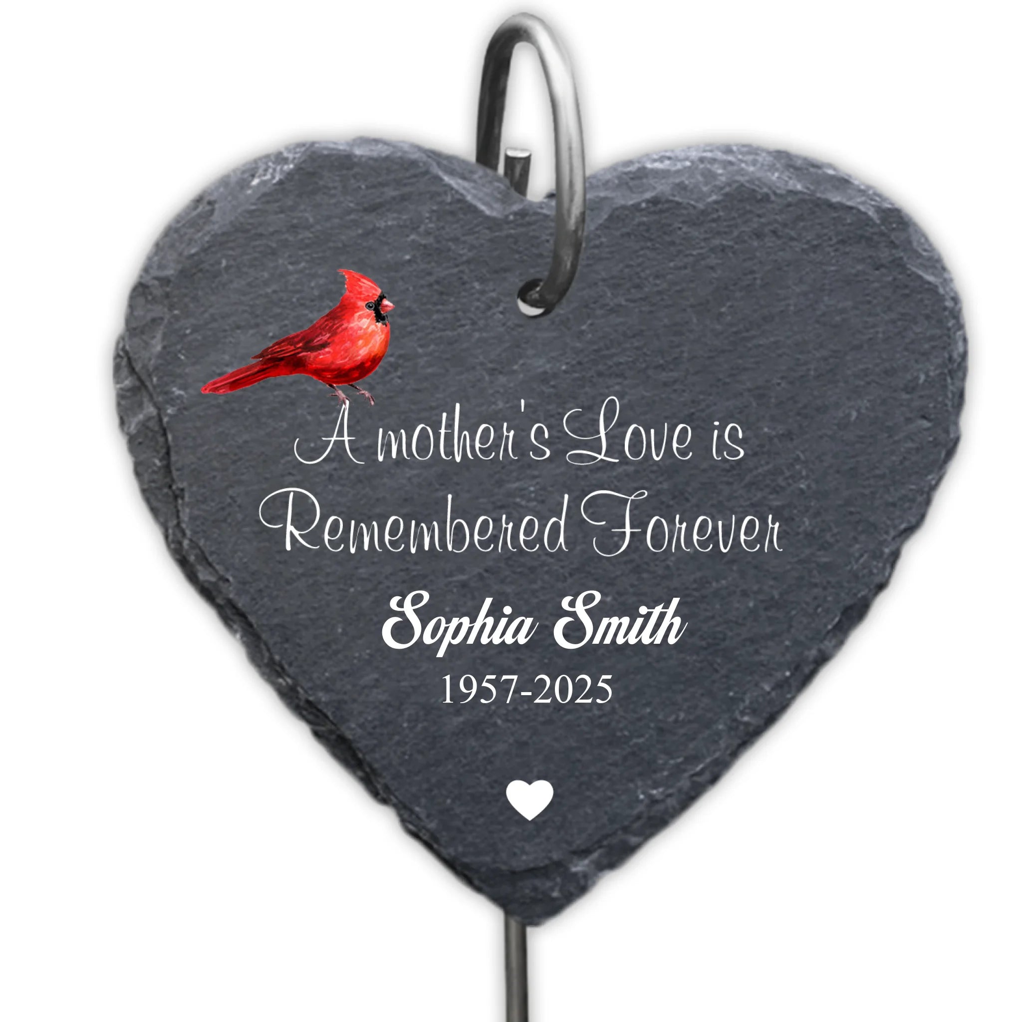 A Mother's Love Is Remembered Forever - Personalized Garden Slate, Custom Memorial Gift, Loss Of Loved One Gift