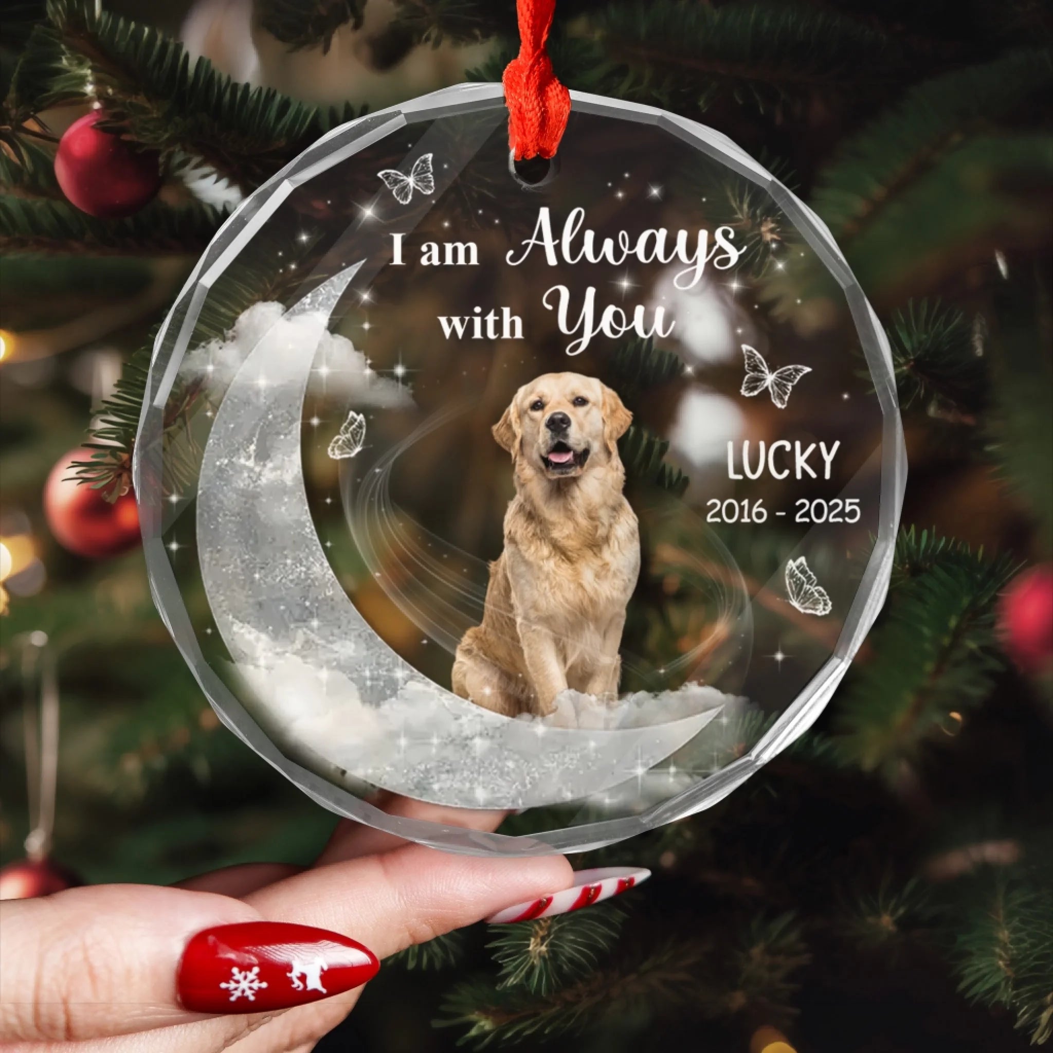 Custom Photo On Moon, I Am Always With You mk 2