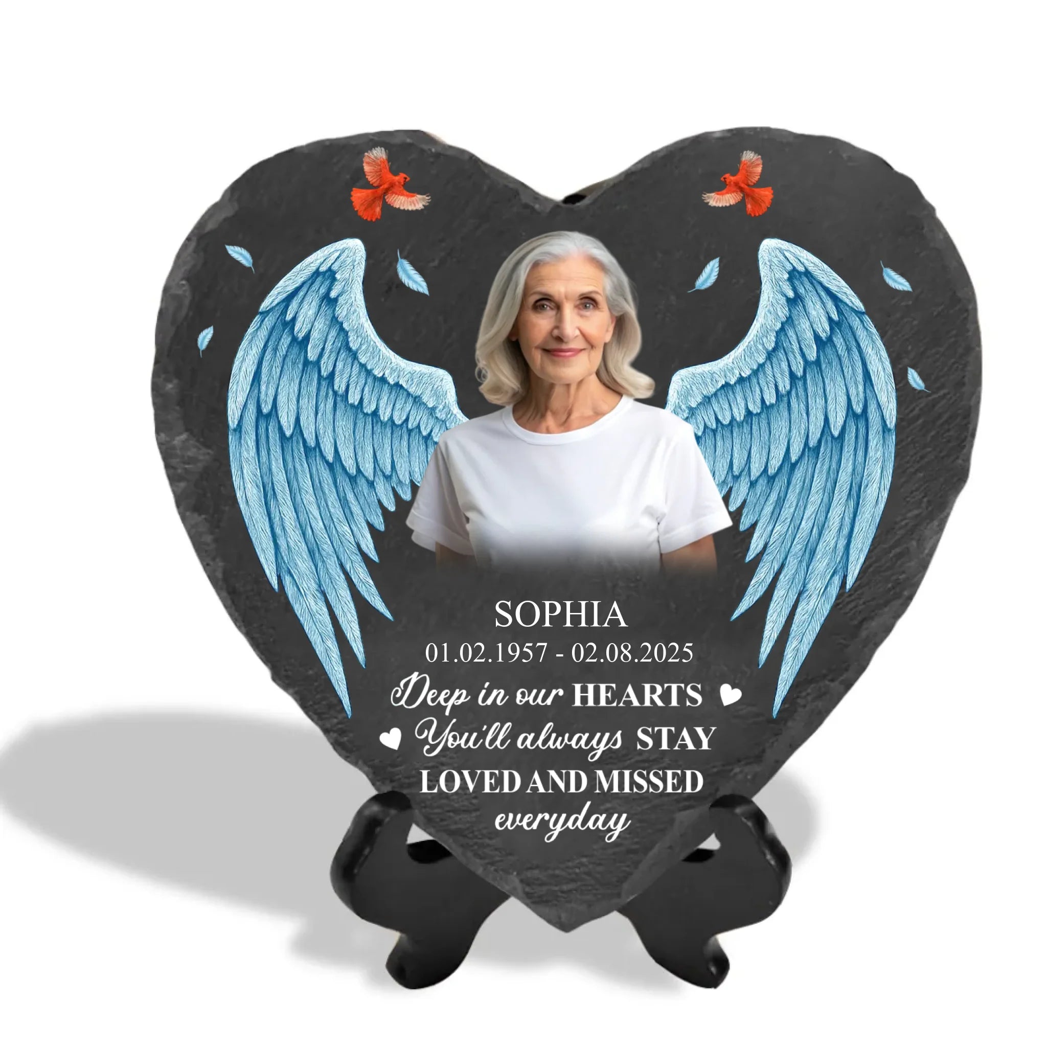Deep In Our Hearts You'll Always Stay Loved And Missed Everyday - Personalized Memorial Stone, Sympathy Gift