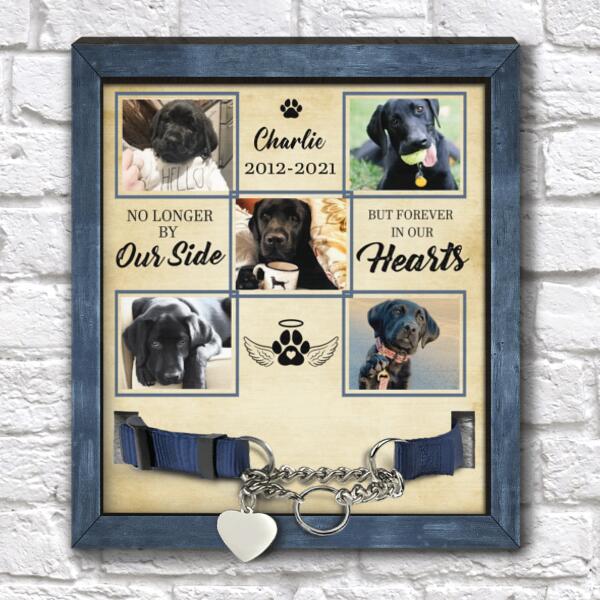 No Longer By Our Side, But Forever In Our Hearts, Personalized Pet Memorial Sign, Gift For Pet Loss