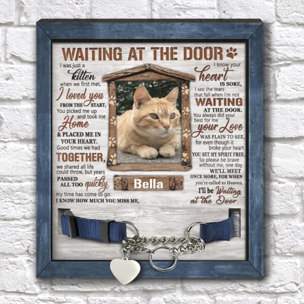 Waiting At The Door Personalized Pet Memorial Sign
