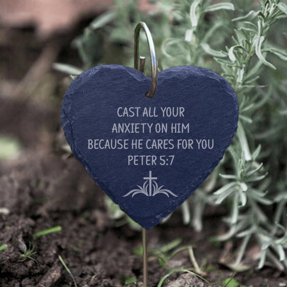 Personalized Scripture Stones Slate Garden, Garden Decor
