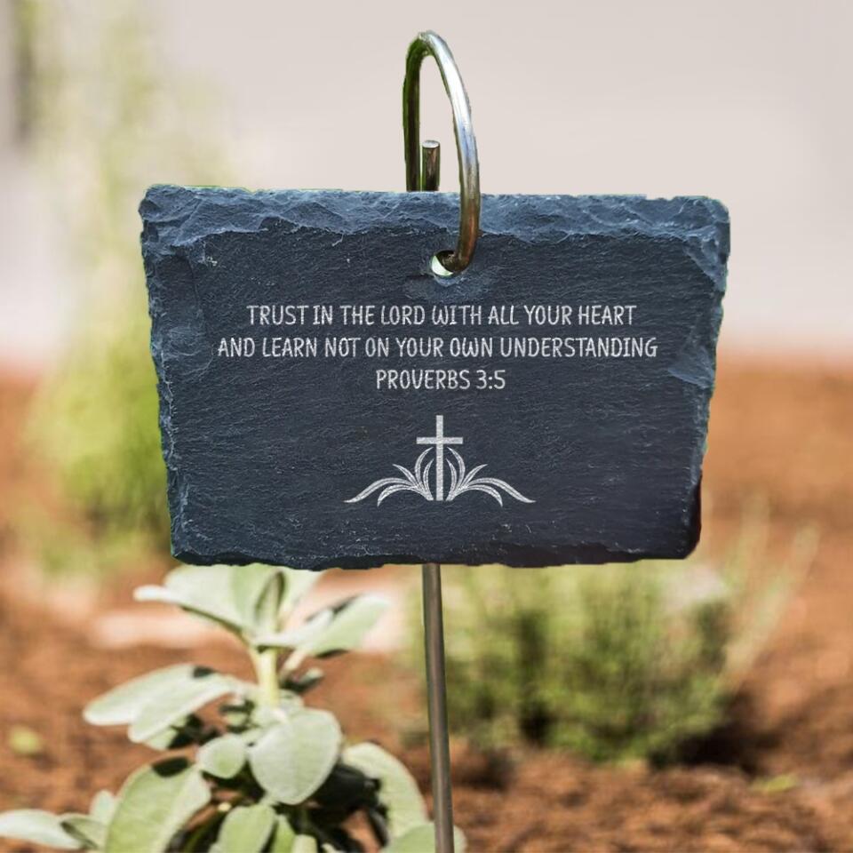Personalized Scripture Stones Slate Garden, Garden Decor