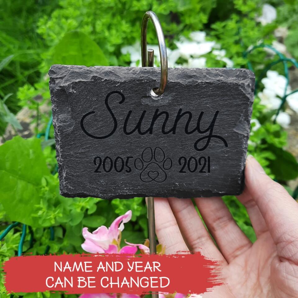 Personalized Thoughtful Garden Gift, pet memorial slate, pet loss memorial, slate garden