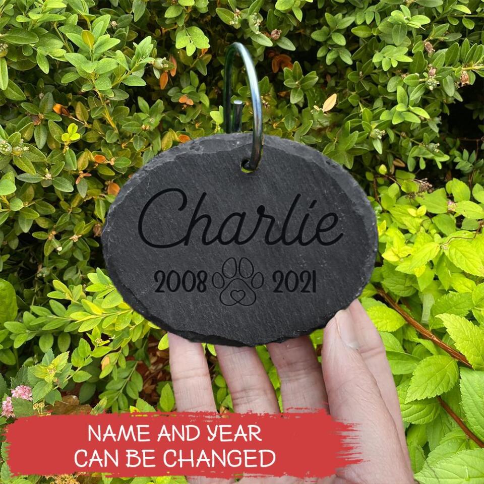Personalized Thoughtful Garden Gift, pet memorial slate, pet loss memorial, slate garden