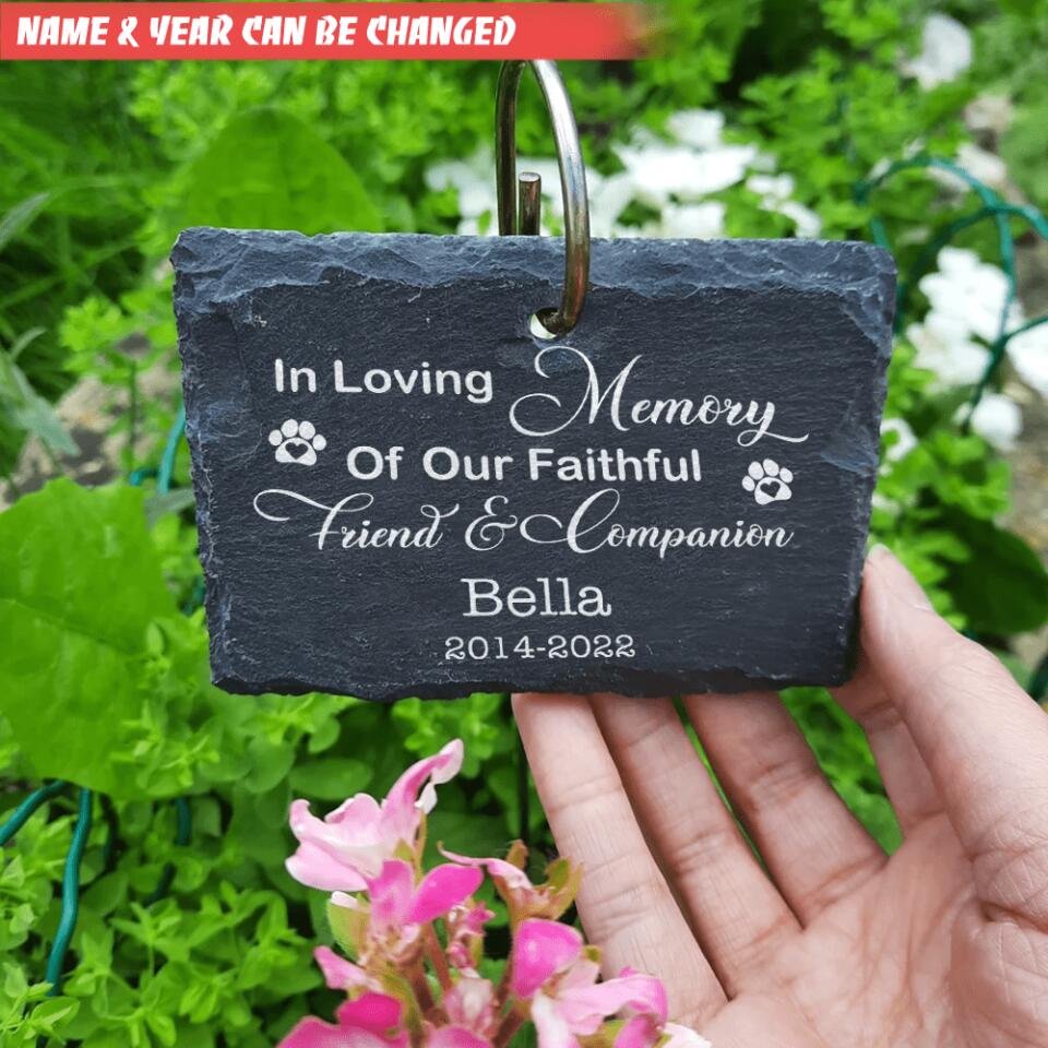 In Loving Memory Of Our Faithful Friend & Companion - Personalized Garden Slate
