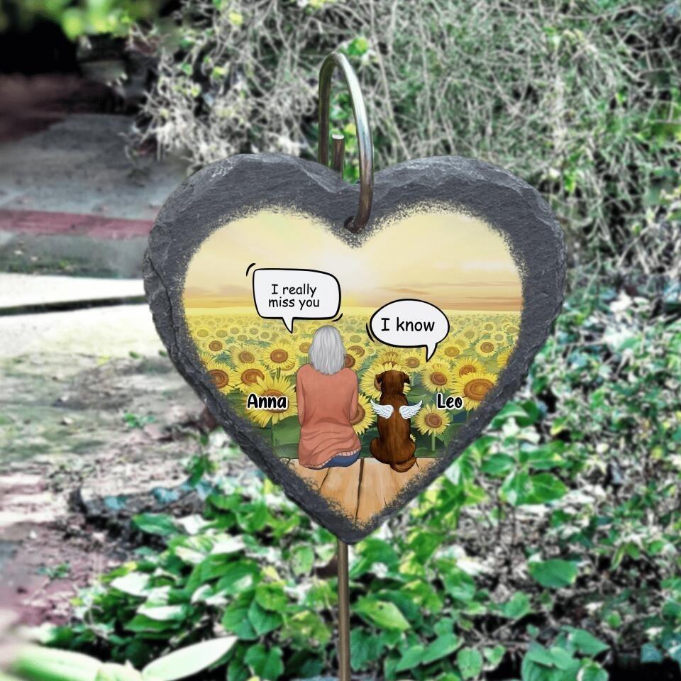 I Still Miss The Sound Of Your Paws, Pet Loss Gift - Personalized Slate