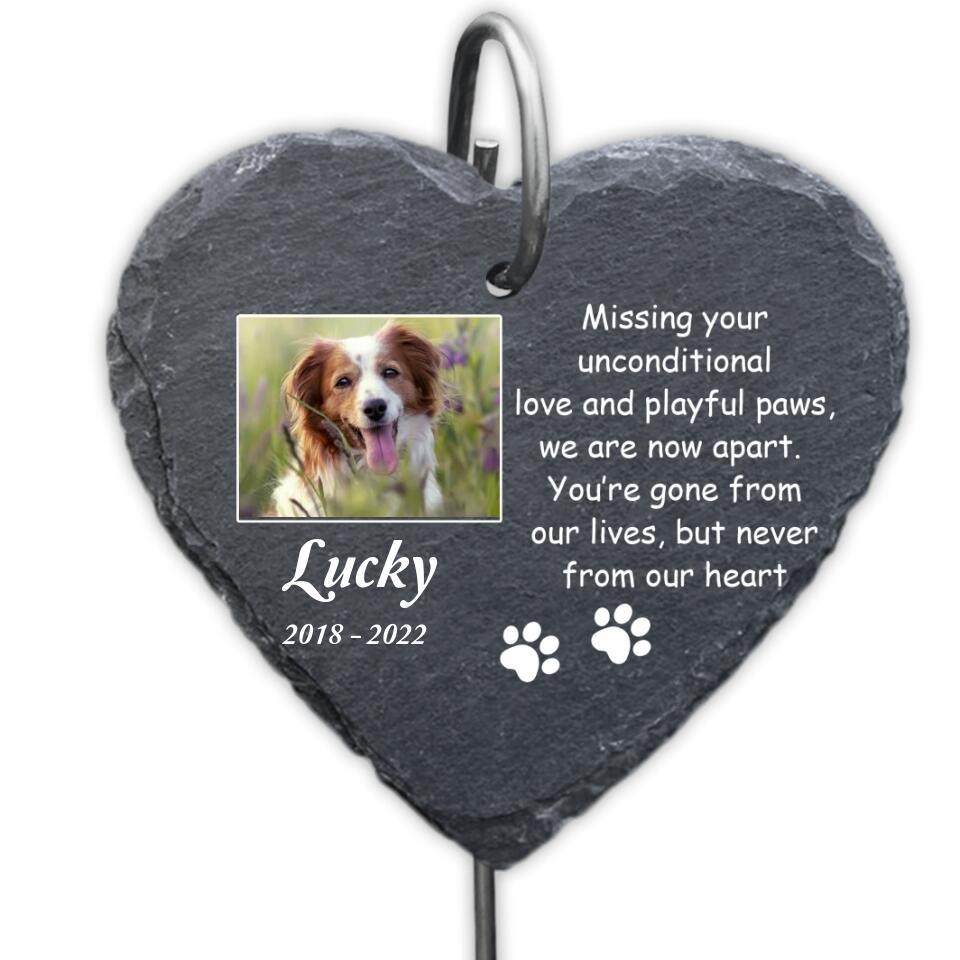 Missing Your Unconditional Love - Personalized Garden Slate