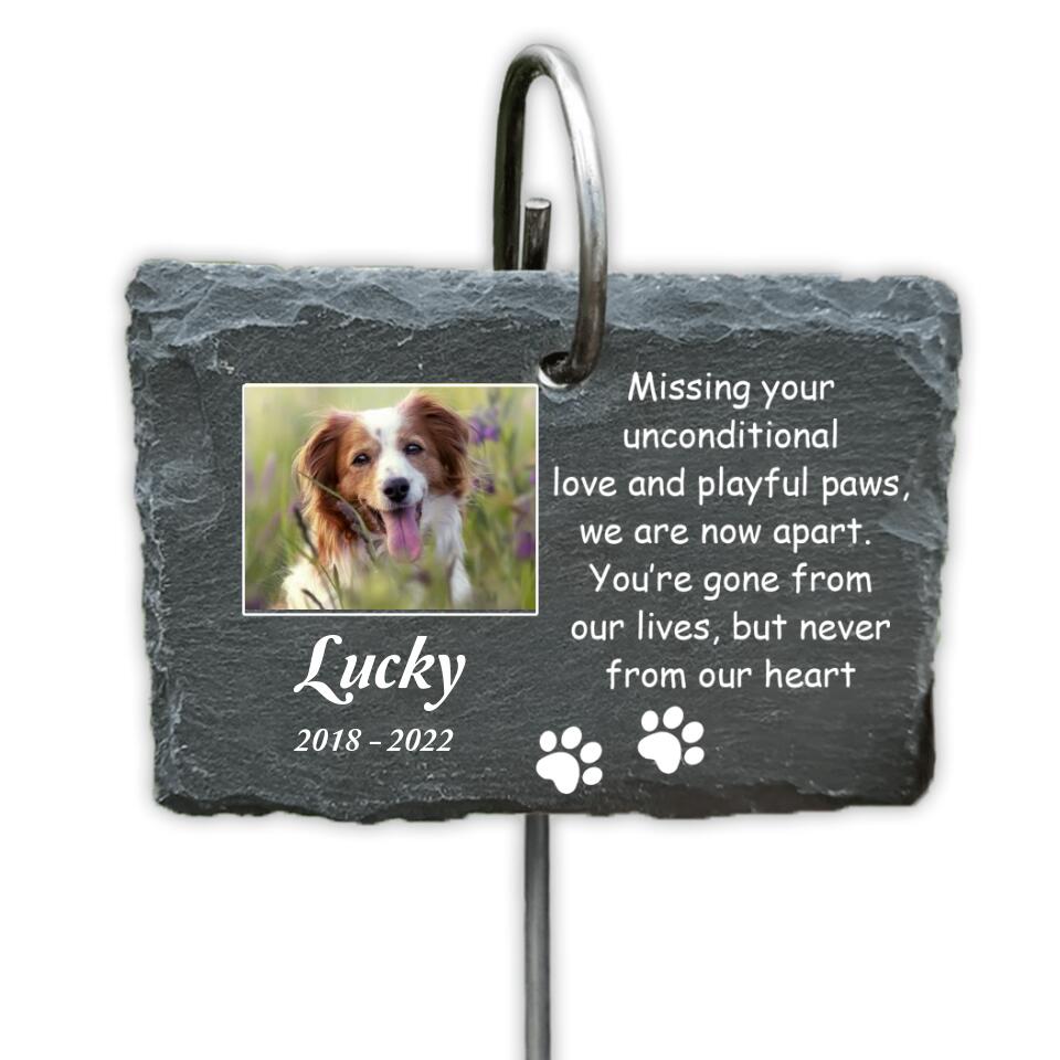 Missing Your Unconditional Love - Personalized Garden Slate
