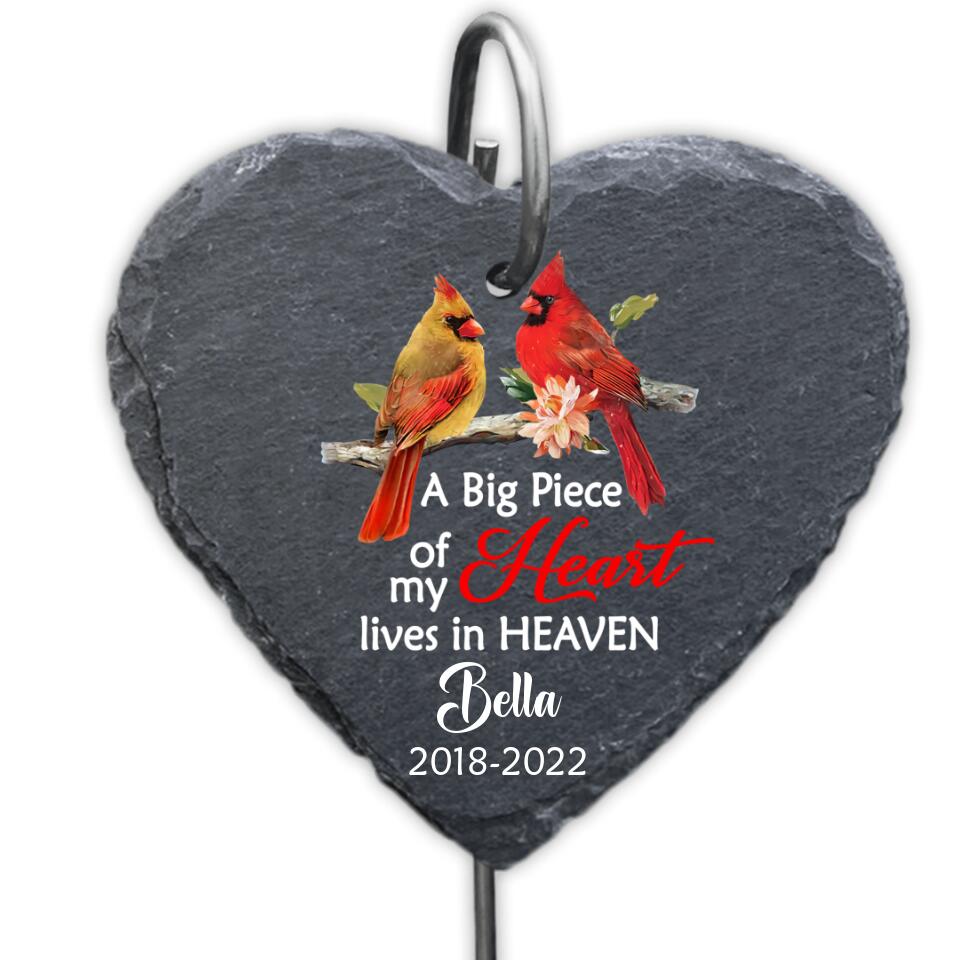 A Big Piece Of My Heart Lives In Heaven - Personalized Slate