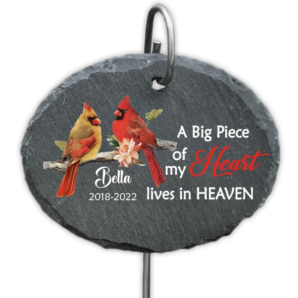A Big Piece Of My Heart Lives In Heaven - Personalized Slate