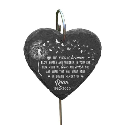 May the Winds of Heaven Blow Softly - Personalized Garden Slate