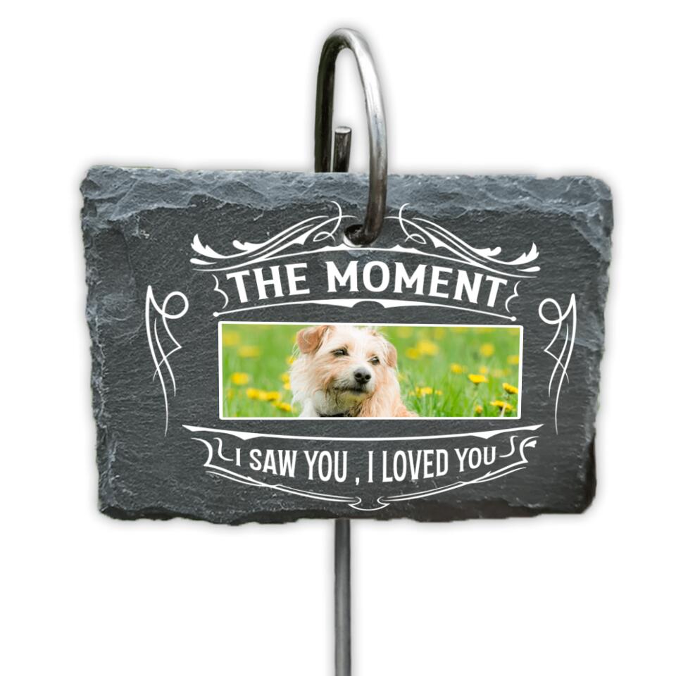 The Moment I Saw You, I Loved You - Personalized Garden Slate