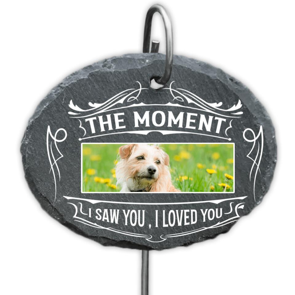 The Moment I Saw You, I Loved You - Personalized Garden Slate