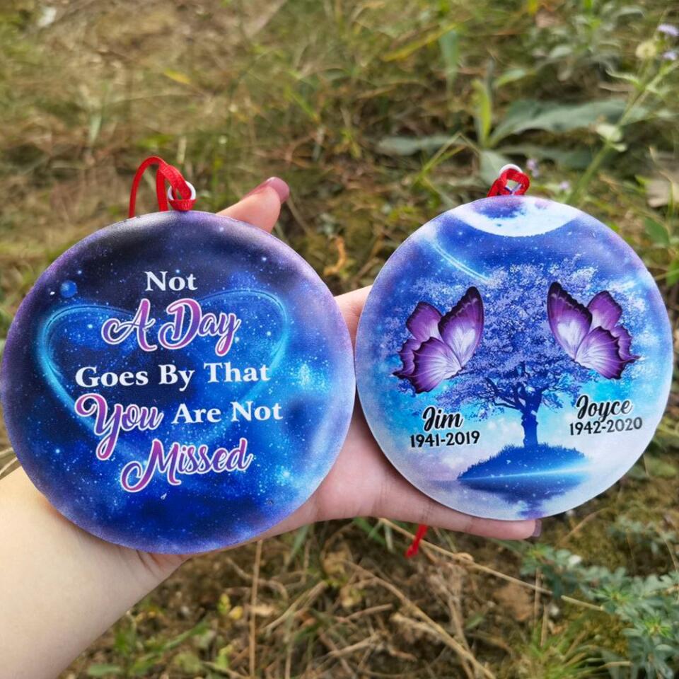 Not A Day Goes By That You Are Not Missed - Personalized 3D Metal Ornament, Two-Sided Printed