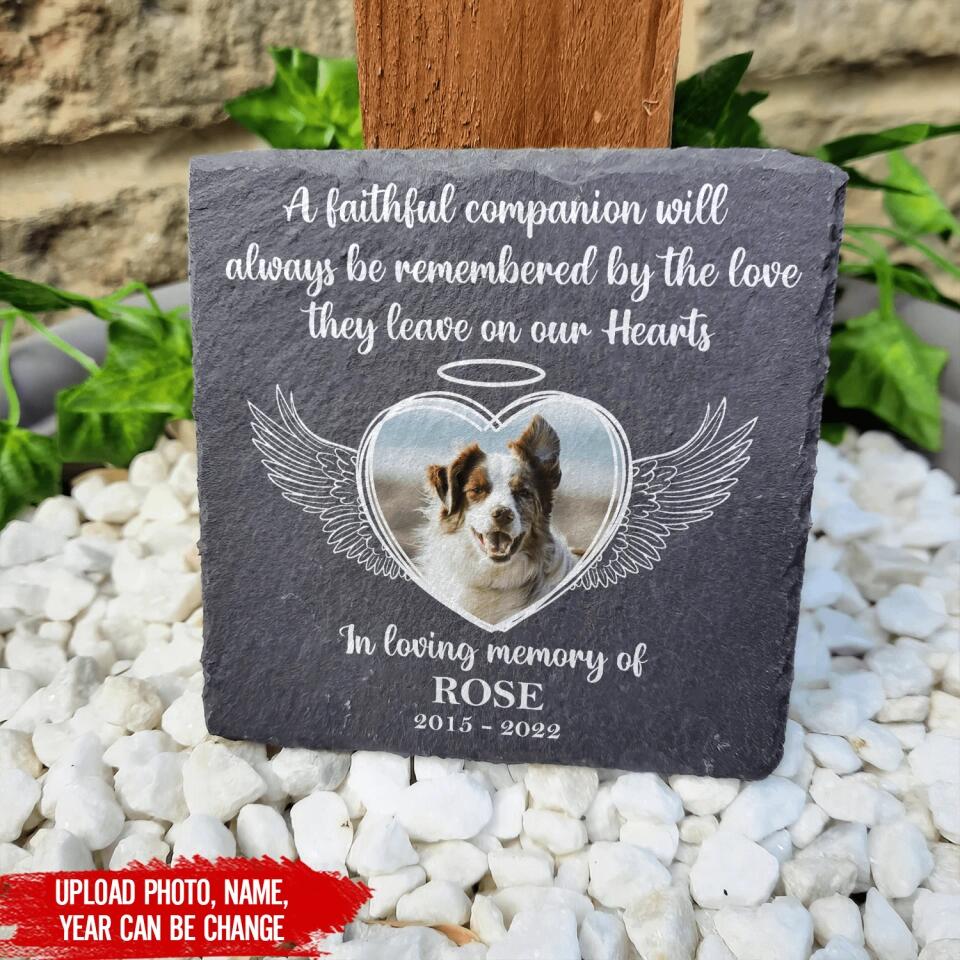 A Faithful Companion Will Aways Be Remembered - Personalized Memorial Stone