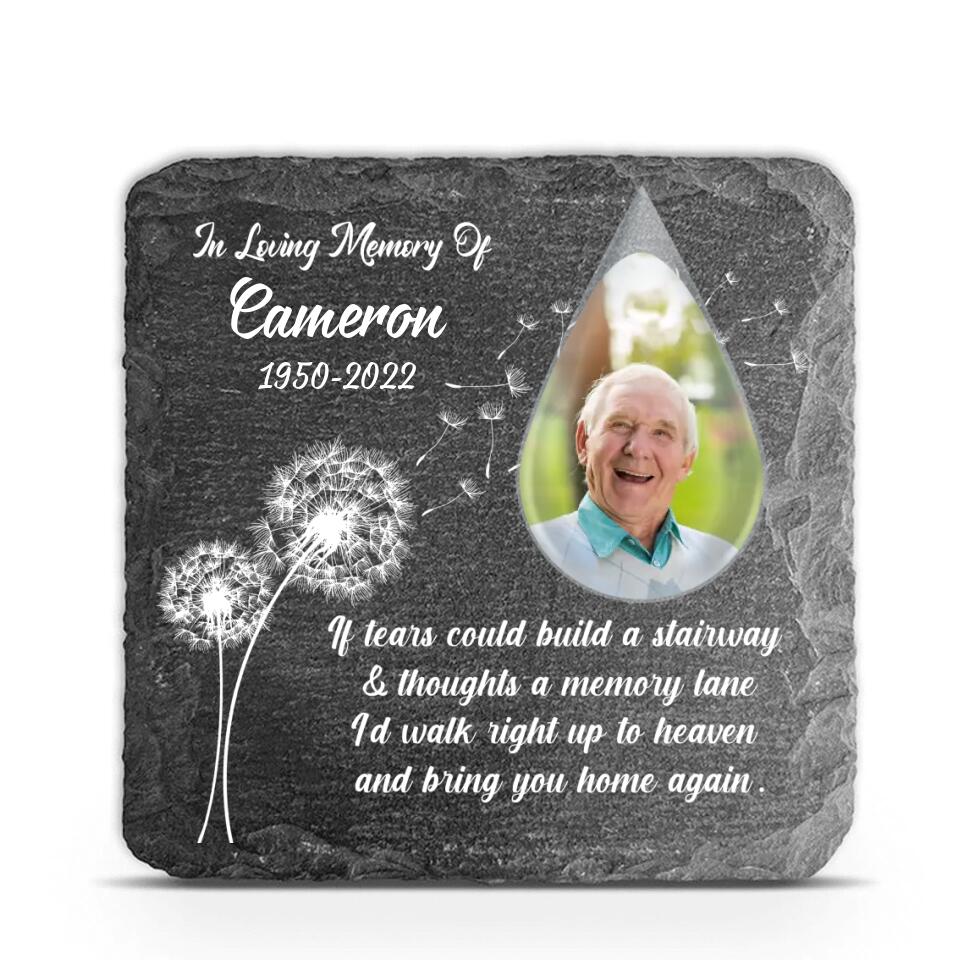 Memorial Stone | Memorial Plaque | Temporary Grave Marker | Memorial Garden Stone | If Tears Could hot Build A Stairway & Memories A Lane